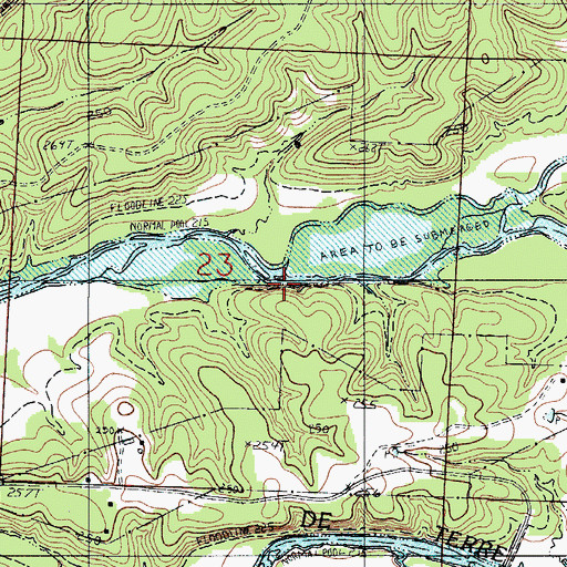 Topographic Map of Little Mill Creek, MO
