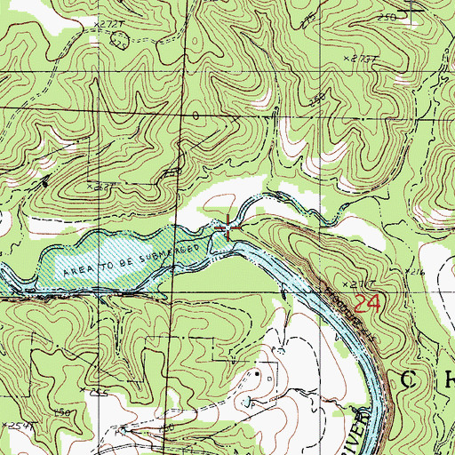 Topographic Map of Little Mill Creek Ford (historical), MO