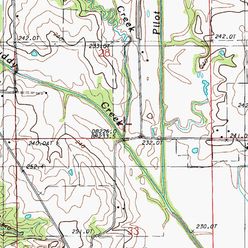 Topographic Map of Little Muddy Creek, MO