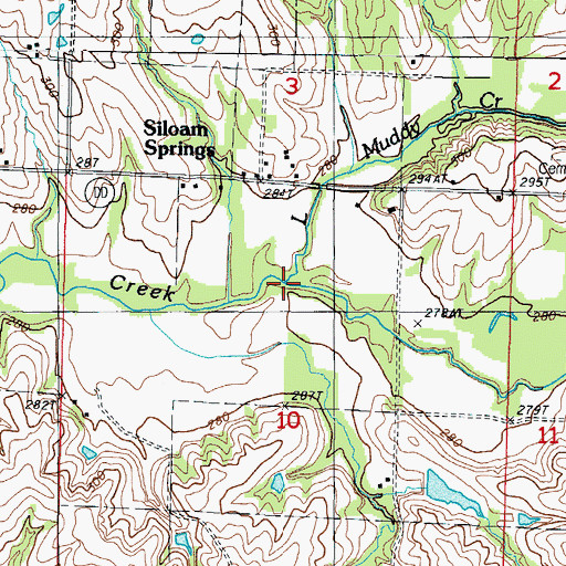 Topographic Map of Little Muddy Creek, MO