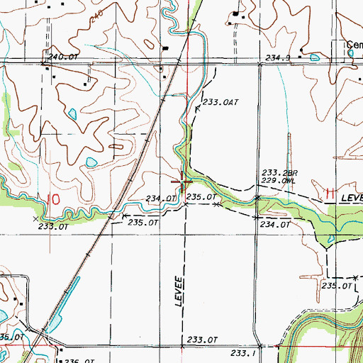 Topographic Map of Little Otter Creek, MO