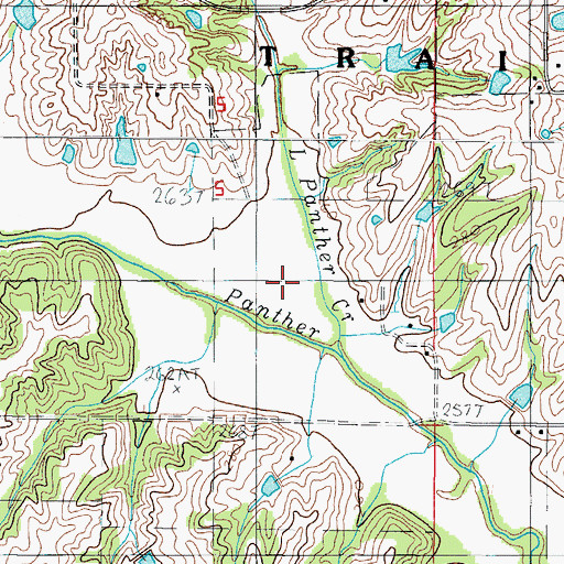 Topographic Map of Little Panther Creek, MO