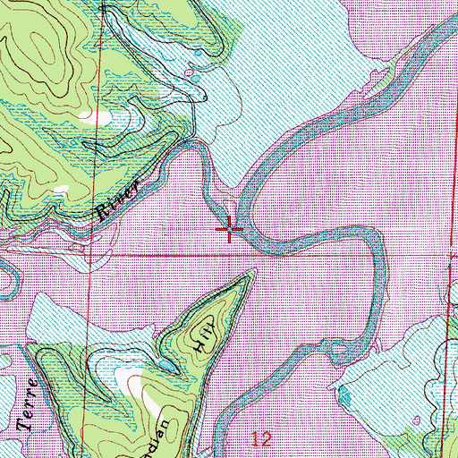 Topographic Map of Little Pomme de Terre River, MO