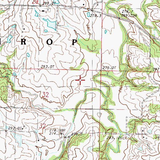 Topographic Map of Little Shoal Creek, MO