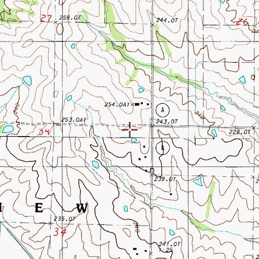 Topographic Map of Locust Grove School (historical), MO