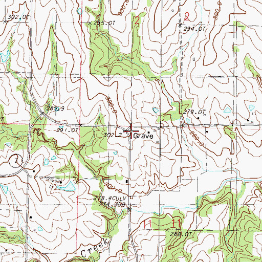 Topographic Map of Log Creek School (historical), MO