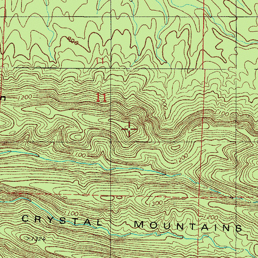 Topographic Map of Mount Ida, AR