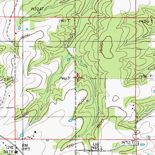 Topographic Map of Logan School (historical), MO