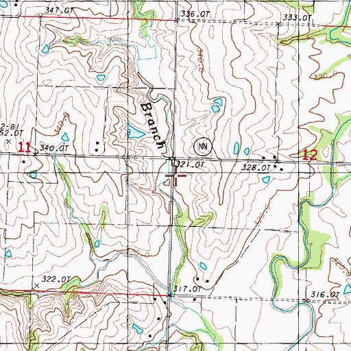 Topographic Map of Logan School (historical), MO