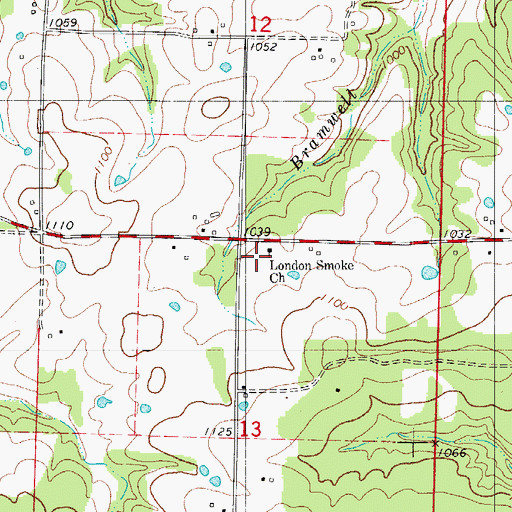 Topographic Map of London Smoke School (historical), MO