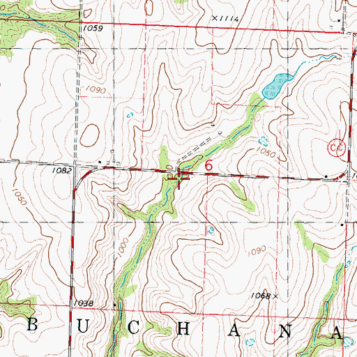 Topographic Map of Lone Chapel (historical), MO
