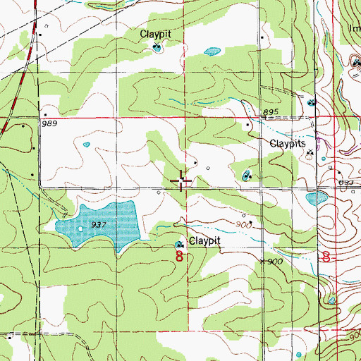 Topographic Map of Lone Ridge School, MO