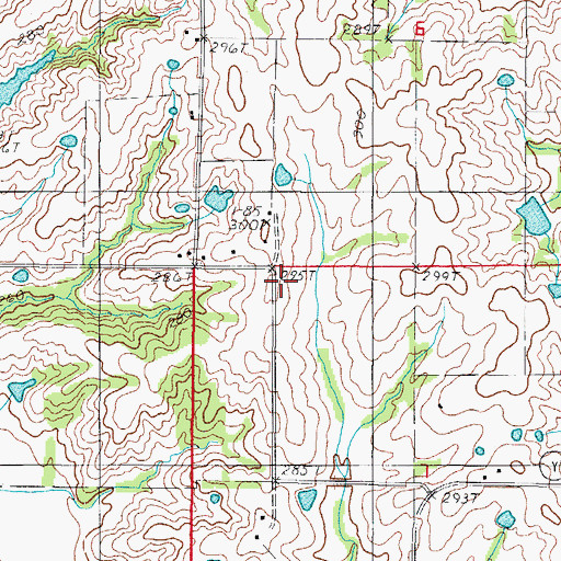 Topographic Map of Lone Star School (historical), MO