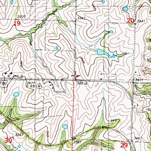 Topographic Map of Lone Tree School, MO