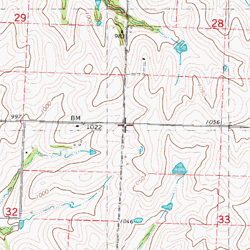 Topographic Map of Lonesome School (historical), MO