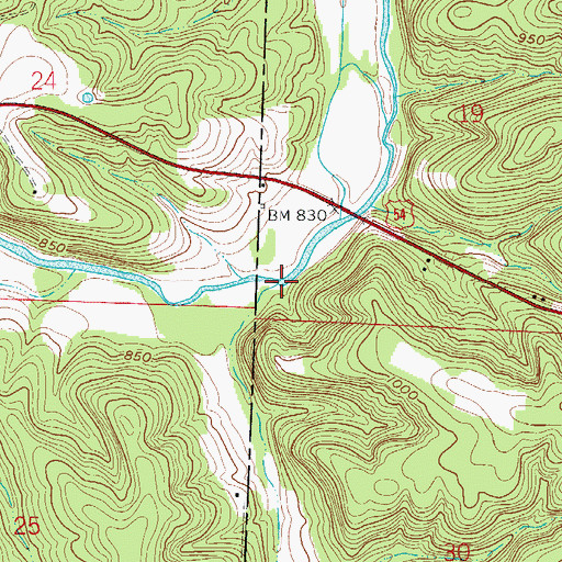 Topographic Map of Long Branch, MO