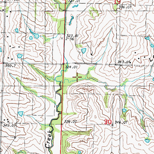 Topographic Map of Long Hollow, MO