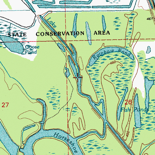 Topographic Map of Long Lake, MO