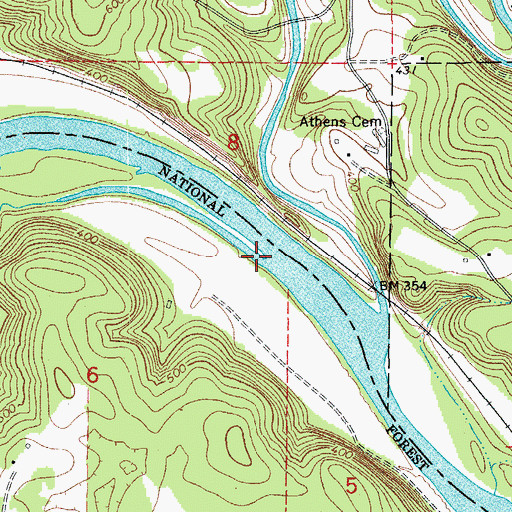Topographic Map of Islet Branch, AR