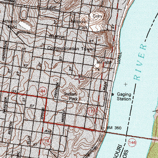 Topographic Map of Lorimer School, MO