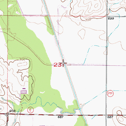 Topographic Map of Lost Branch, MO
