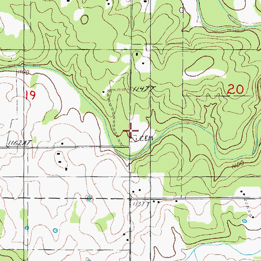 Topographic Map of Lost Camp Cemetery, MO