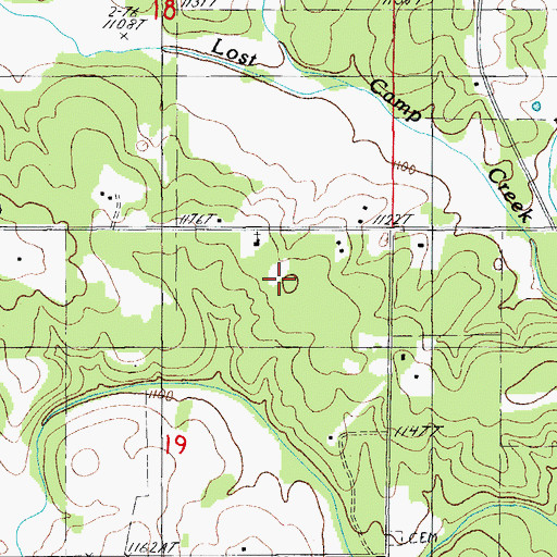 Topographic Map of Lost Camp School (historical), MO