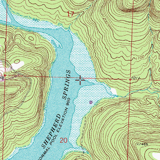 Topographic Map of Jack Creek, AR