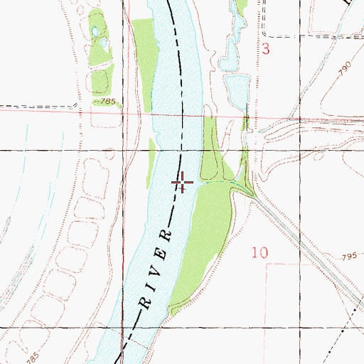 Topographic Map of Lost Creek, MO