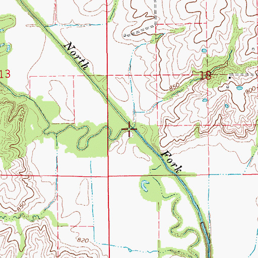 Topographic Map of Lost Creek, MO