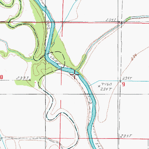 Topographic Map of Lost Creek, MO