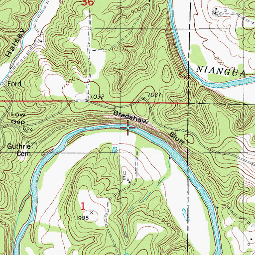 Topographic Map of Low Gap, MO