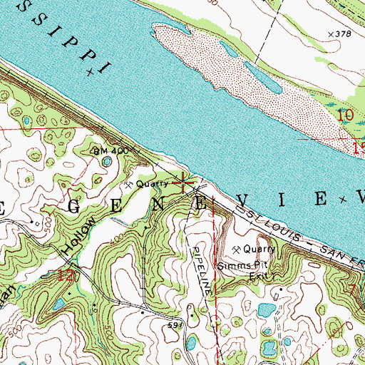 Topographic Map of Lower Frenchman Hollow, MO