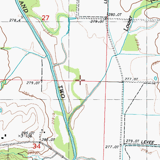 Topographic Map of Lower Neely Branch, MO