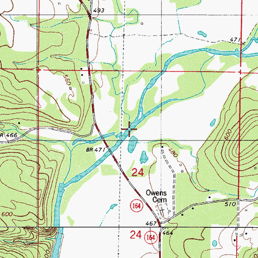 Topographic Map of Jakes Creek, AR