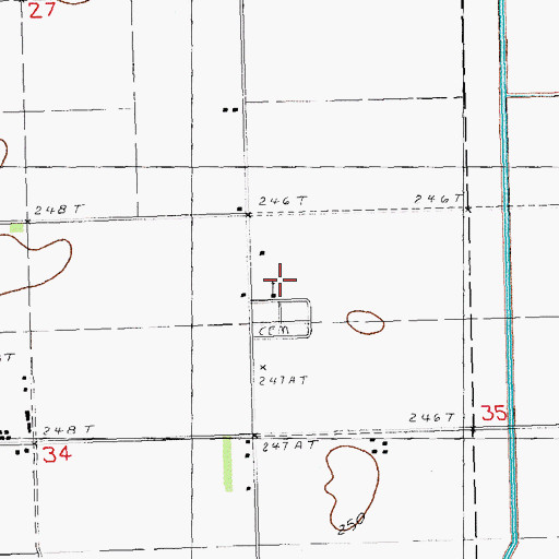 Topographic Map of Lulu Church, MO