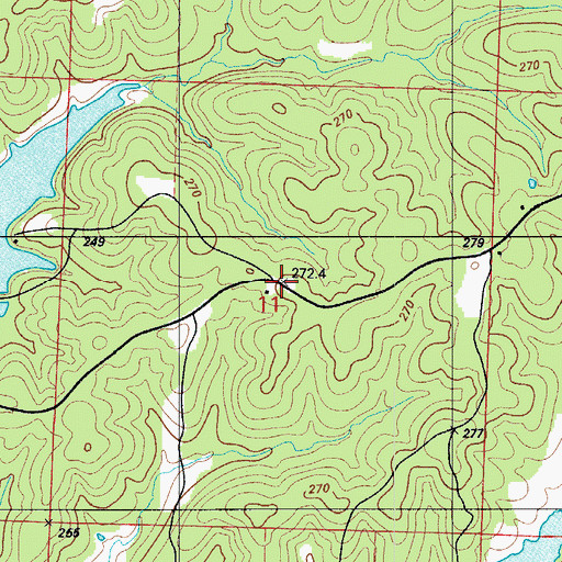Topographic Map of Lutjen School (historical), MO
