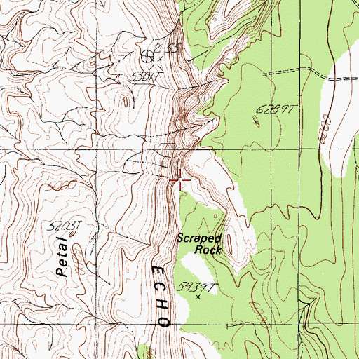 Topographic Map of Little Valley, AZ