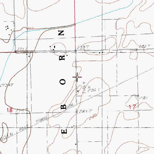 Topographic Map of Lynne Oak Church, MO