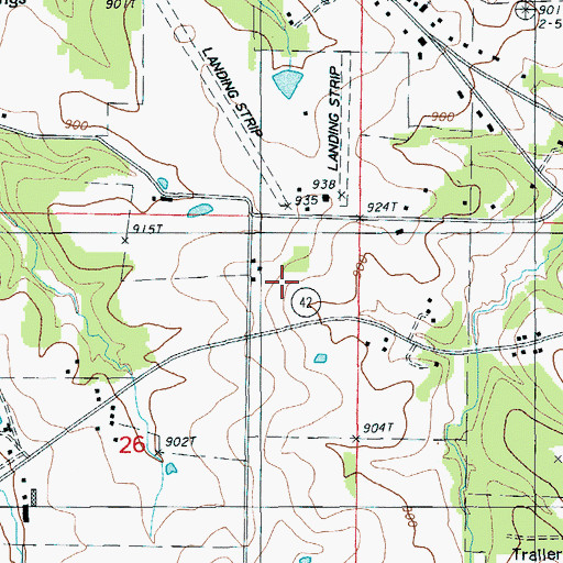 Topographic Map of Mace School, MO