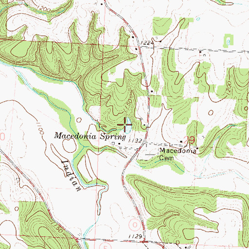 Topographic Map of Macedonia Spring, MO