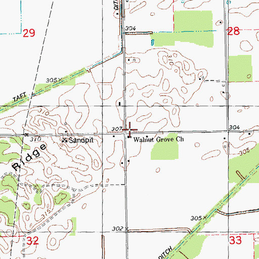 Topographic Map of Mackintosh School, MO