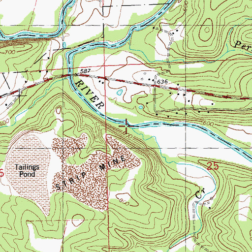 Topographic Map of Maddin Creek, MO