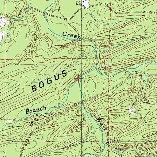 Topographic Map of Jennings Branch, AR