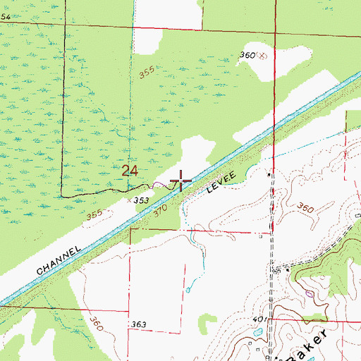 Topographic Map of Malone Creek, MO