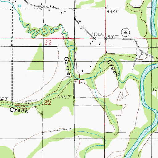 Topographic Map of Jennings Creek, AR