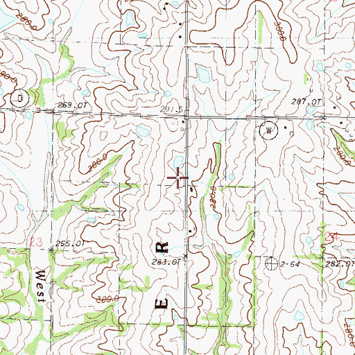 Topographic Map of Manson School (historical), MO