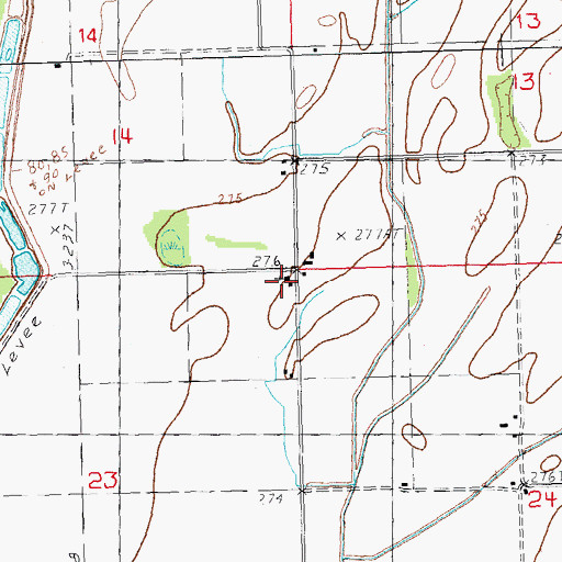 Topographic Map of Maple Grove Church, MO
