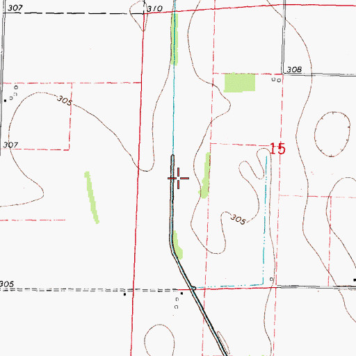 Topographic Map of Maple Slough Ditch, MO