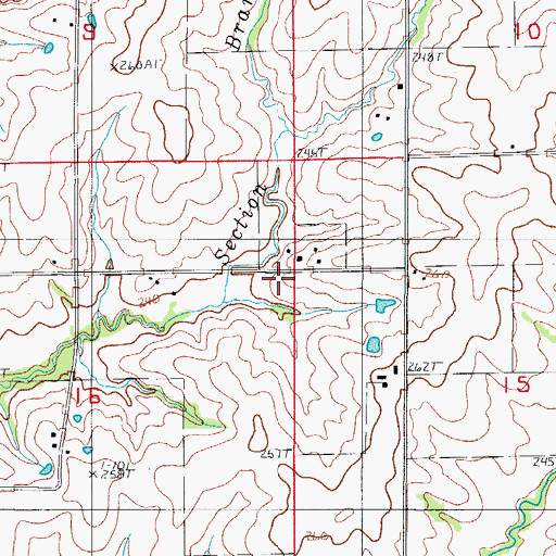 Topographic Map of Marion Center School (historical), MO